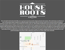 Tablet Screenshot of houserootscoffee.com